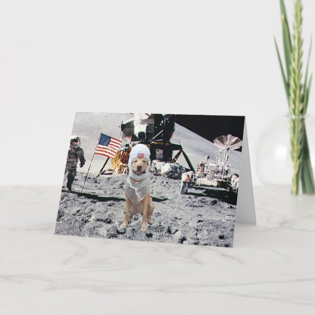 Space Lab Birthday Kort (Framsida)