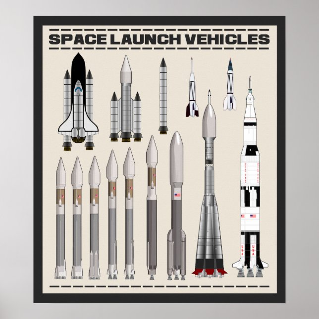 Space Launch Fordon Poster (Framsidan)