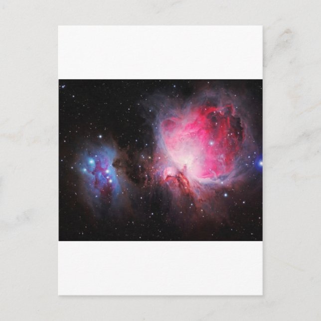 Space M42 Underbar Orion Nebula Ghost Nebula Vykort (Framsida)