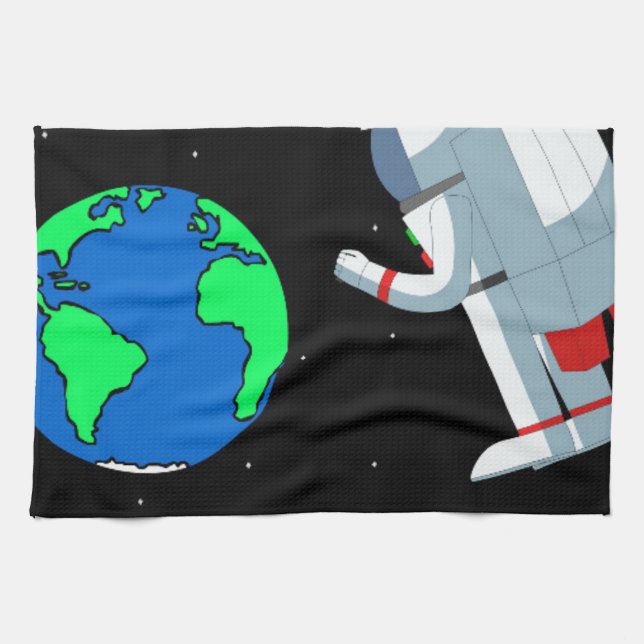 Space Man Kökshandduk (Horisontell)
