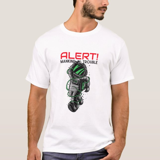 Space Man T-Shirt Design (Framsida)