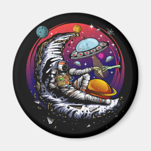 Space Måne Cheese Magnet