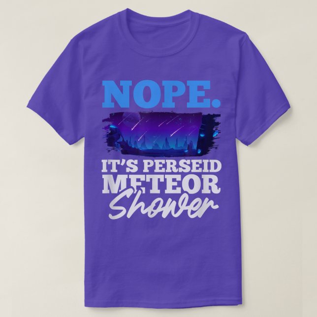 Space Meteor Shower Space Älskare Science Nerd T Shirt (Design framsida)