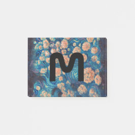 Space Mimosa Golden Nebula Blommar Post-it Block