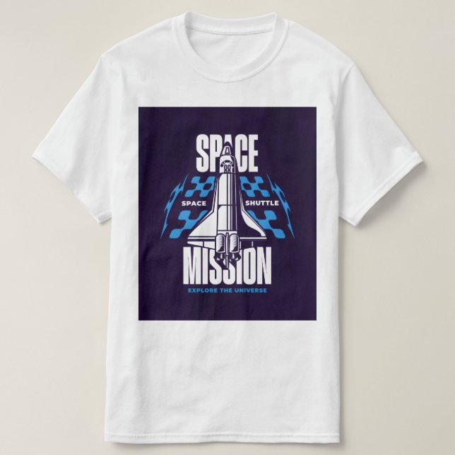 Space Mission – Explore the Universe T Shirt (Design framsida)