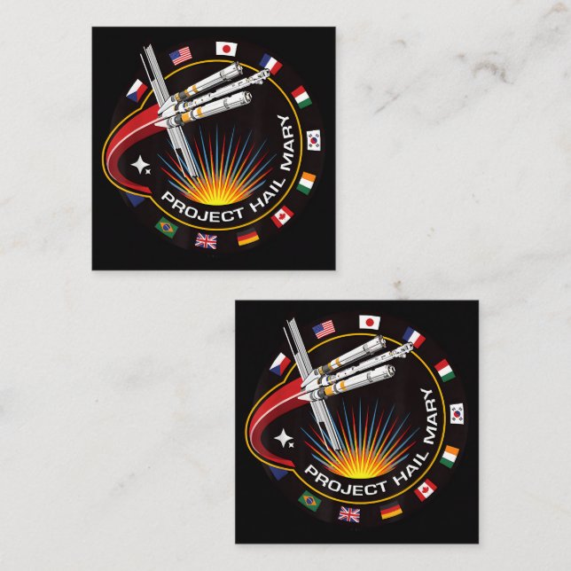 Space Mission Patch Anteckningskort (Fram/baksida)