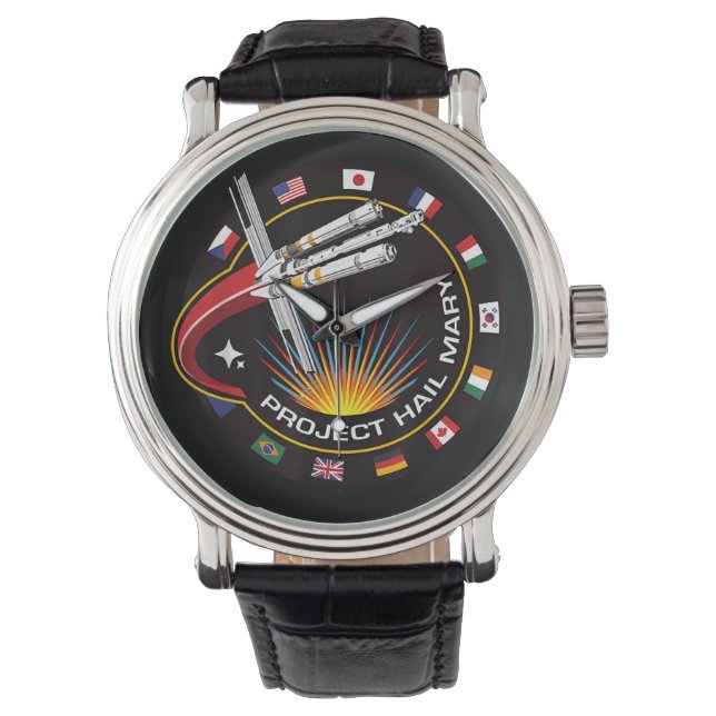 Space Mission Patch Armbandsur (Framsida)