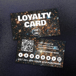 Space Modern Galaxy QR-kod Lojalitetskort