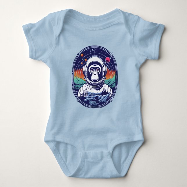 Space Monkey Astronaut T Shirt (Framsida)