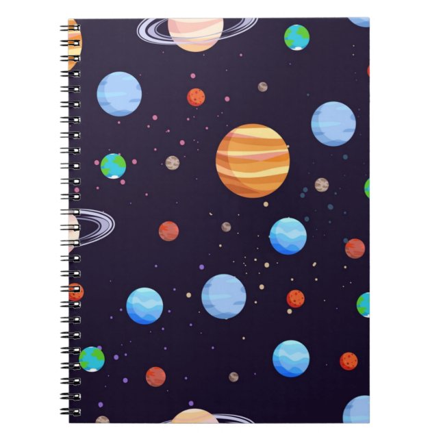 Space mönster anteckningsbok (Framsidan)