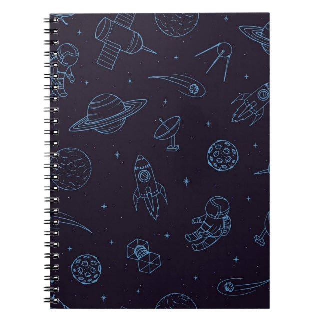 Space mönster anteckningsbok (Framsidan)