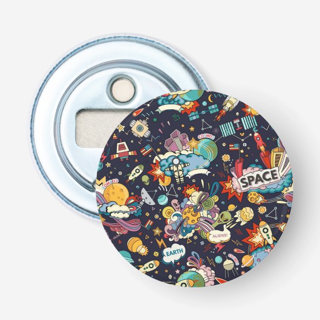 Space mönster flasköppnare (Framsidan)