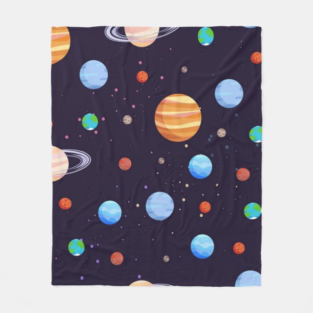 Space mönster fleecefilt (Framsidan)
