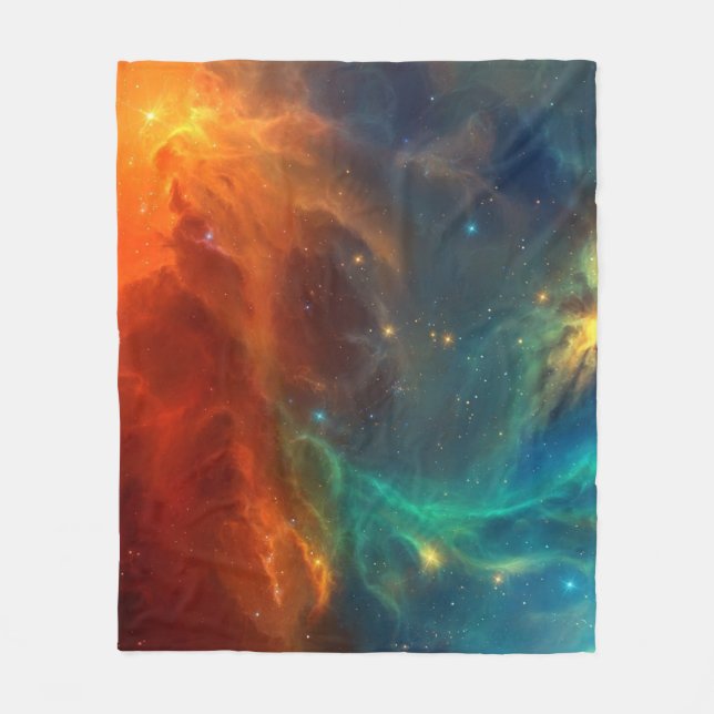 Space mönster fleecefilt (Framsidan)