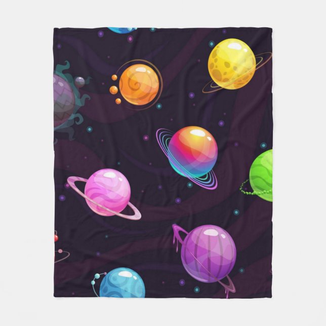 Space mönster fleecefilt (Framsidan)