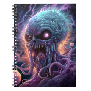 Space Monster Horror Art Anteckningsbok