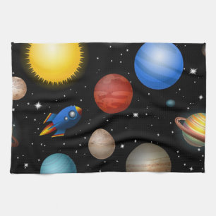 Space mönster kökshandduk