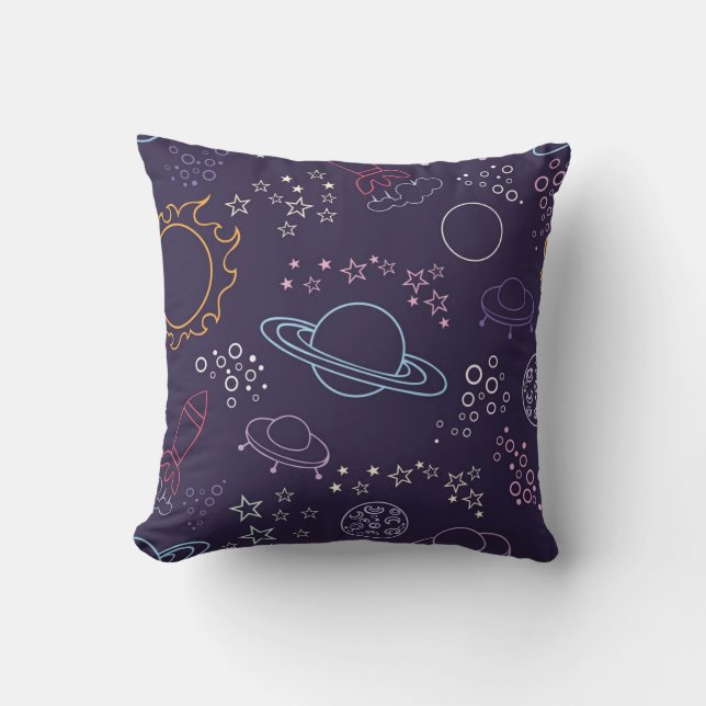 Space mönster kudde (Framsida)