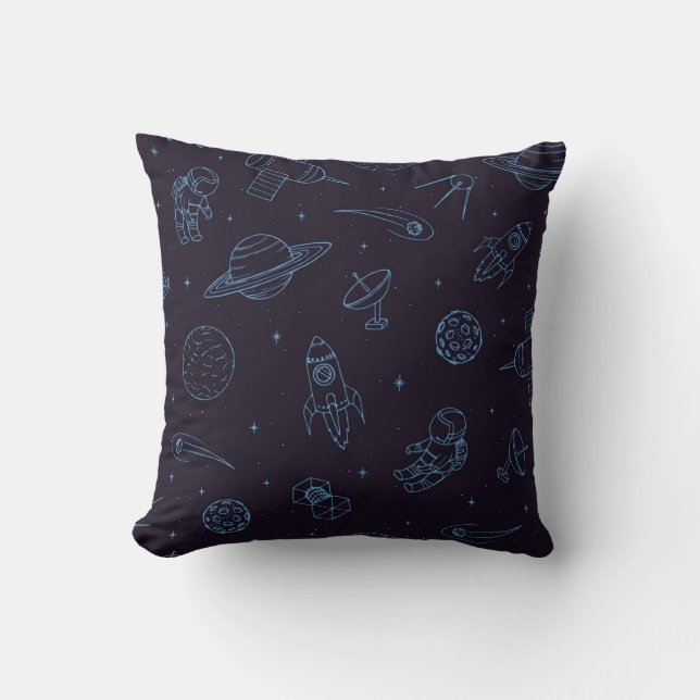 Space mönster kudde (Framsida)