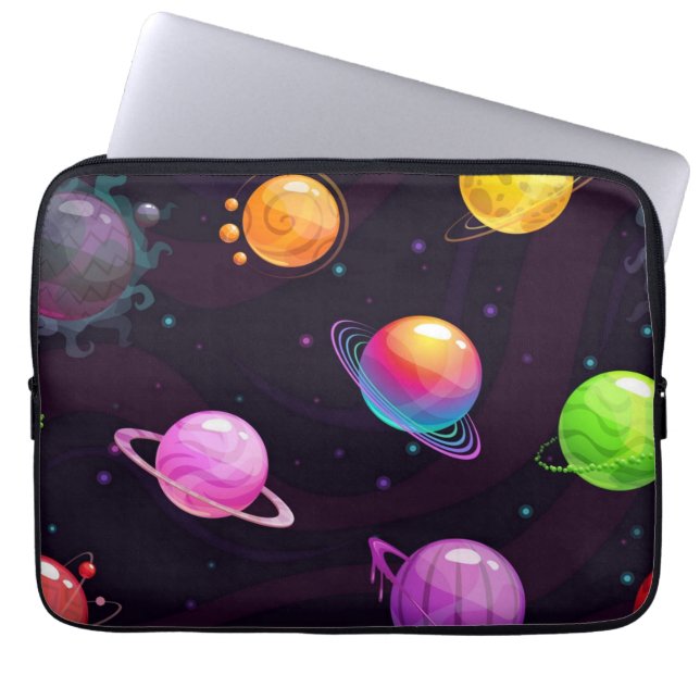 Space mönster laptop fodral (Framsidan)