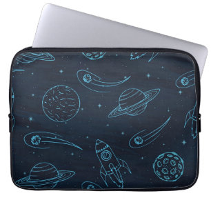 Space mönster laptop fodral