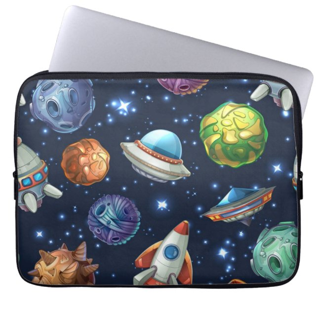 Space mönster laptop fodral (Framsidan)