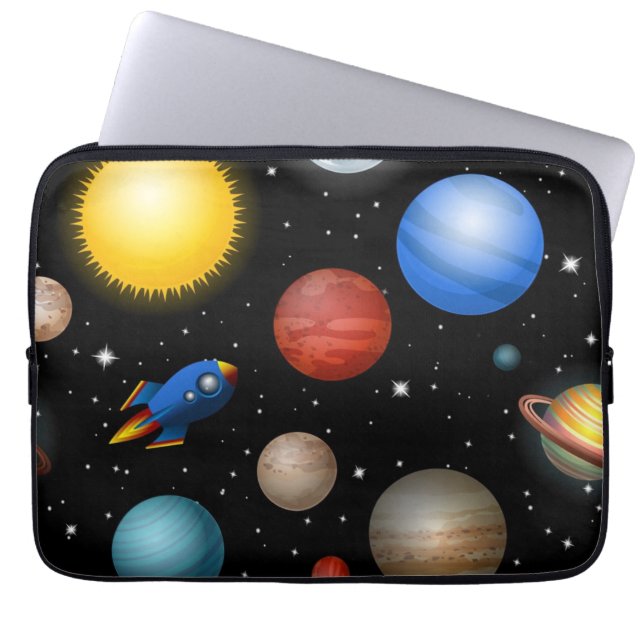Space mönster laptop fodral (Framsidan)