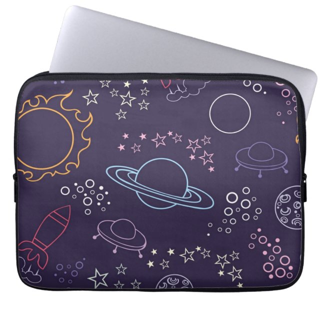 Space mönster laptop fodral (Framsidan)