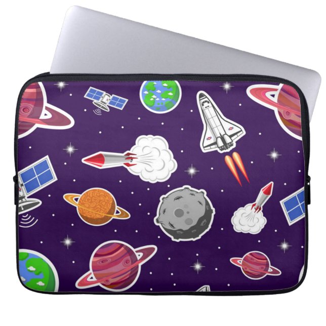 Space mönster laptop fodral (Framsidan)