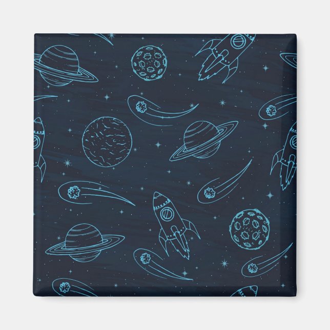 Space mönster magnet (Framsidan)
