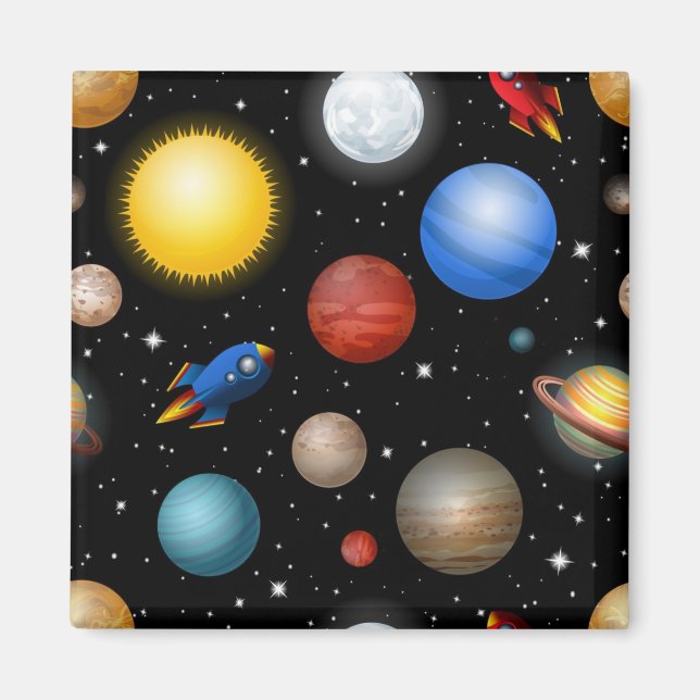 Space mönster magnet (Framsidan)