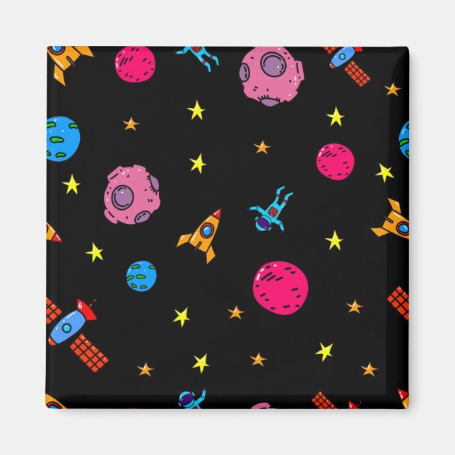 Space mönster magnet (Framsidan)