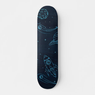 Space mönster mini skateboard bräda 18,5 cm