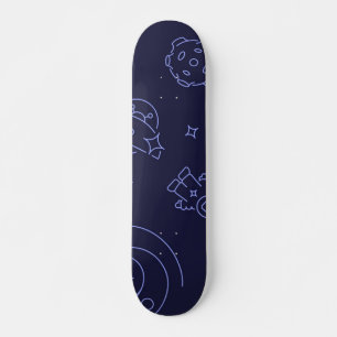 Space mönster mini skateboard bräda 18,5 cm