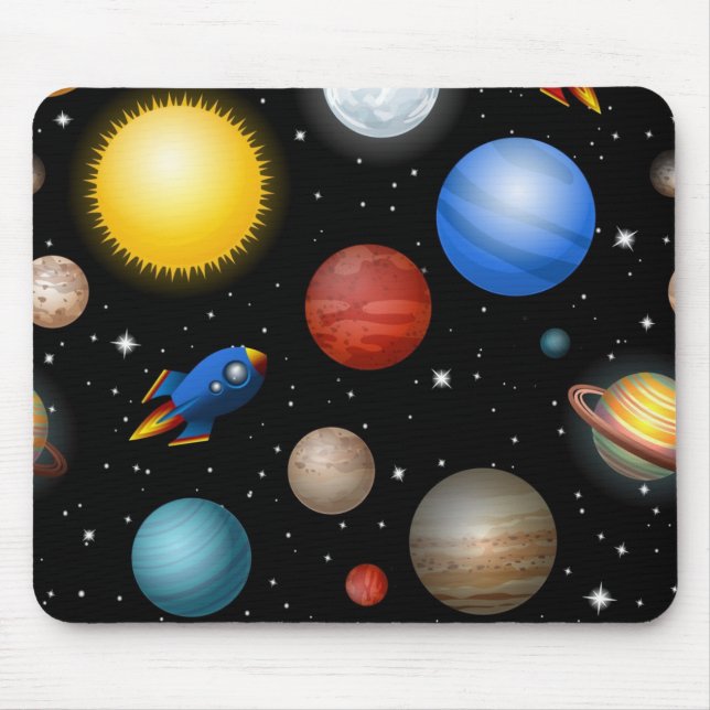 Space mönster musmatta (Framsidan)
