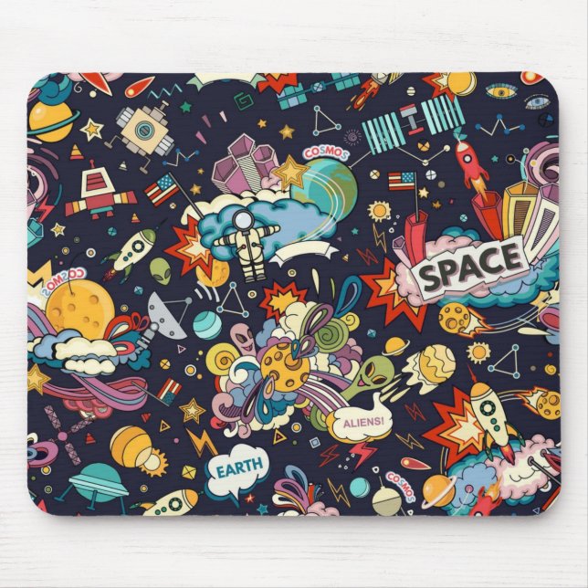 Space mönster musmatta (Framsidan)