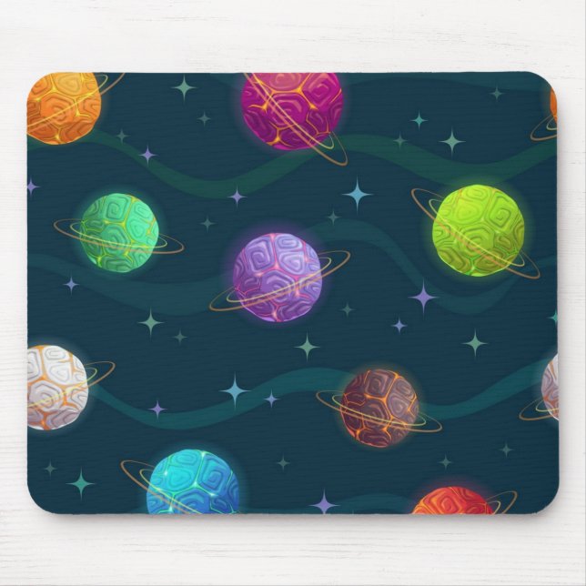Space mönster musmatta (Framsidan)