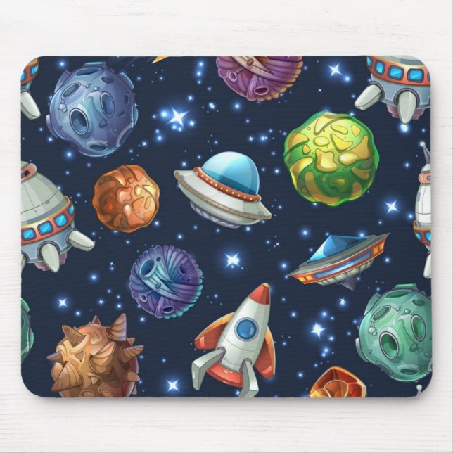 Space mönster musmatta (Framsidan)