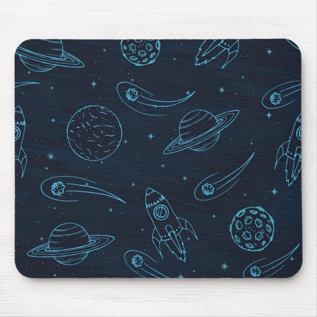 Space mönster musmatta (Framsidan)