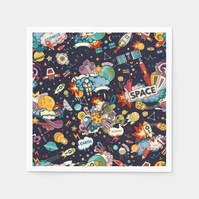 Space mönster pappersservett (Framsidan)