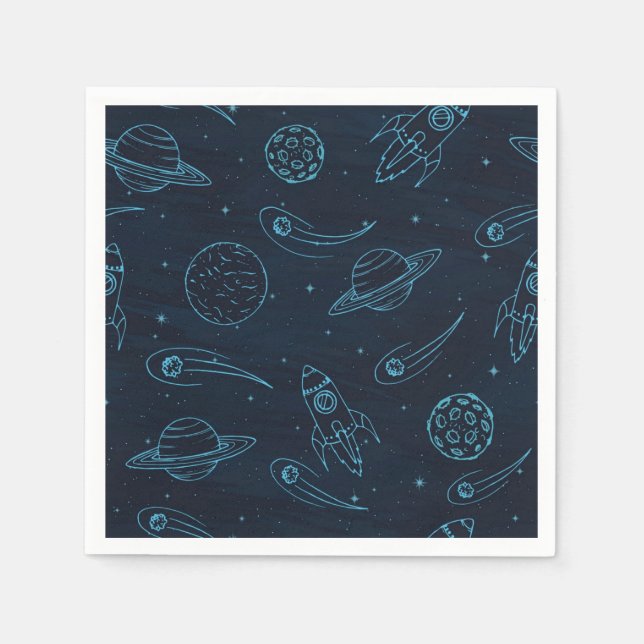 Space mönster pappersservett (Framsidan)