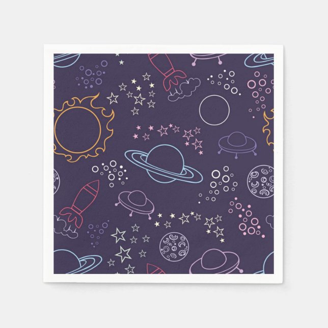 Space mönster pappersservett (Framsidan)