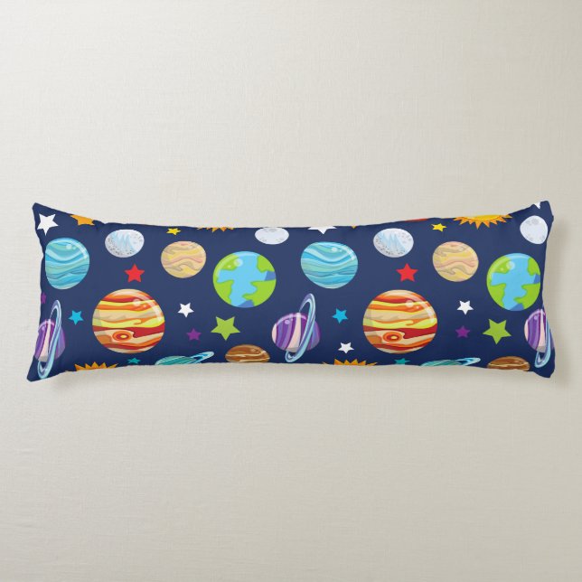 Space Mönster, Planets, Stars, Cosmos, Galaxy Kroppskudde (Framsidan)