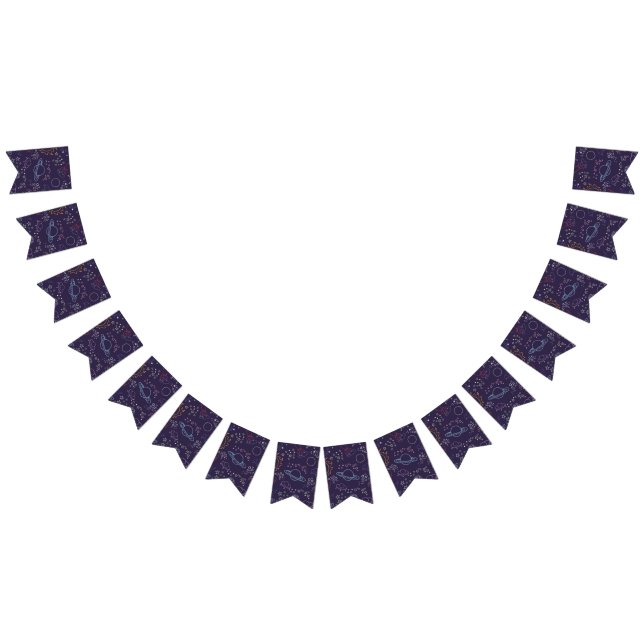 Space mönster vimplar (Alla)