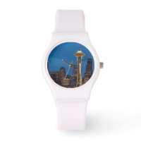 Space Nål och Seattle i centrala staden
