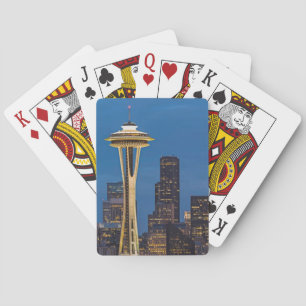 Space Nål och Seattle i centrala staden Spel Kort