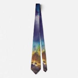 Space Nebula blue gult Alcohol bläck art Slips