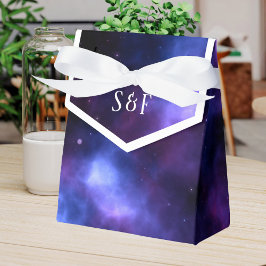 Space Nebula Lila Galax Bröllop Presentaskar