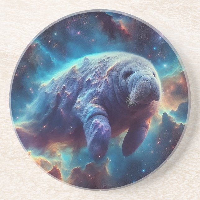 Space Nebula Manatee Underlägg (Framsidan)
