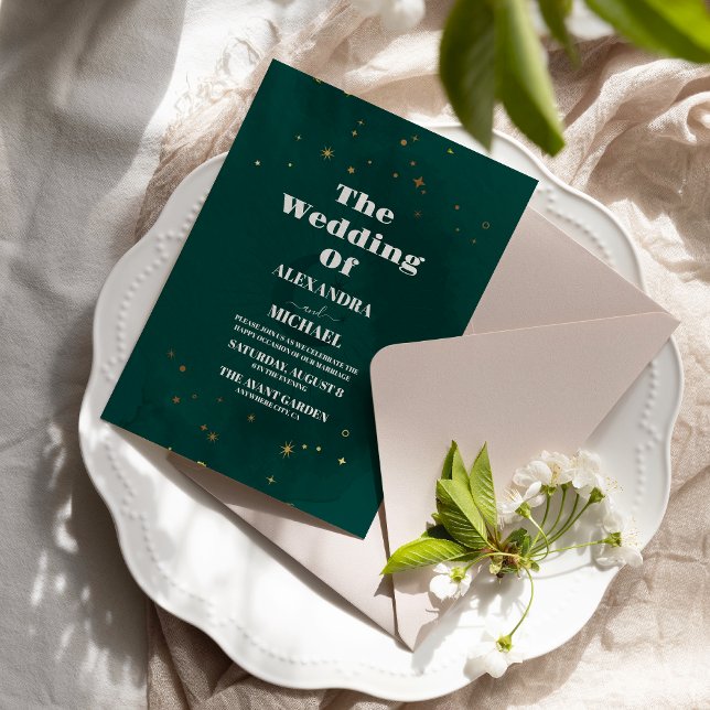 Space Nebula Maroon Galaxy Bröllop Inbjudningar (Skapare uppladdad)